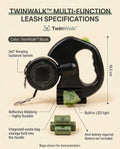 TwinWalk™ 360 Dual Retractable Dog Leash with LED Light